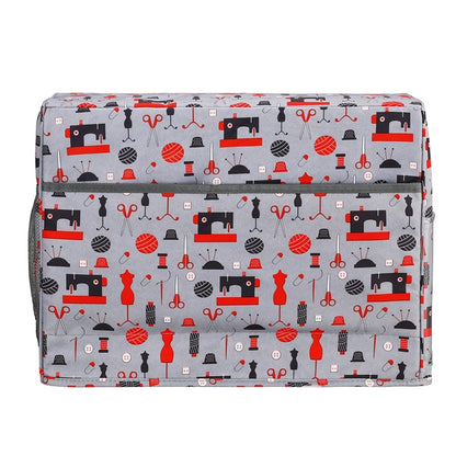 Printed Sewing Machine Dust Cover, Purple Dot