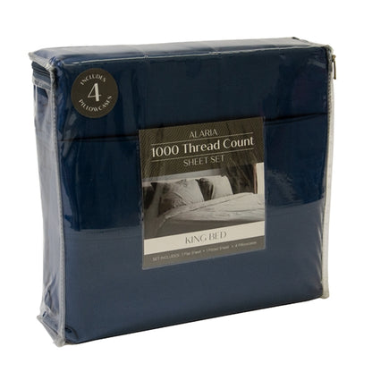 Maxine 6PC 1000TC Sheet Set - Inky Blue