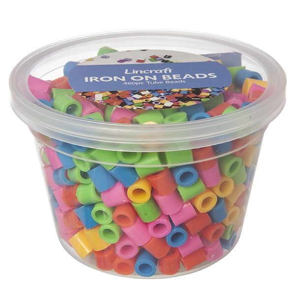 Iron On Beads, Large Neon Mix- 460pc Tub