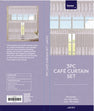 Cafe Curtain Set, Jacky- 3pk