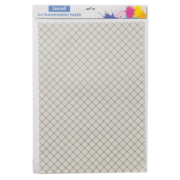 Transparent Paper A4, Silver Heart 110gsm- 5pk