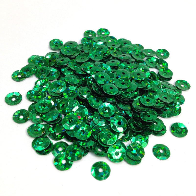 Arbee Sequins, Laser Green Cup- 6mm