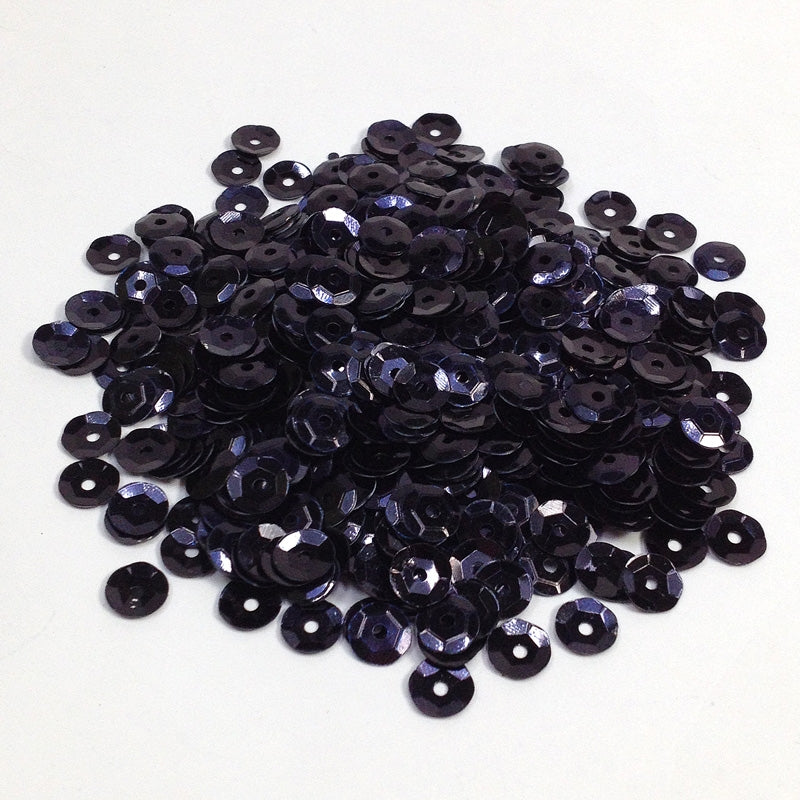 Arbee Sequins, Black Cup- 8mm