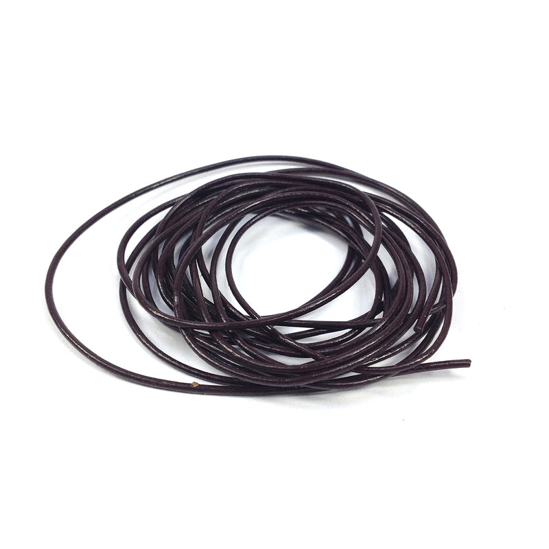 Arbee Leather Thonging, 1mm Round Brown- 2m