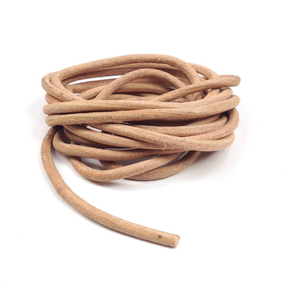 Arbee Leather Thonging, 3mm Round Natural- 2m