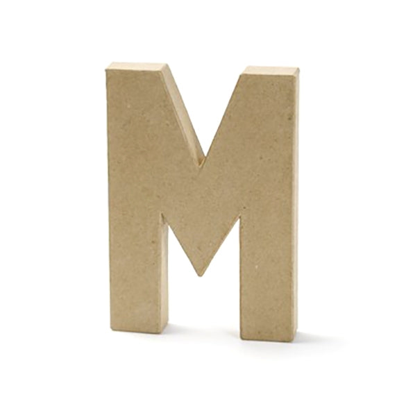 Paper Mache Letter, M - 8 inch