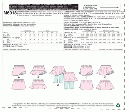McCall's Pattern M6918 CCE (3-4-5-6)