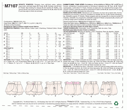 McCall's Pattern M7107 YA5 (All Sizes In One Envelope)