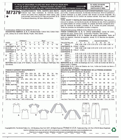 McCall's Pattern M7379 CCE (3-4-5-6)