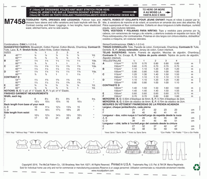 McCall's Pattern M7458 CAA (1/2-1-2-3-4)