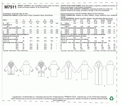 McCall's Pattern M7511 (4-6-8-10-12-14)