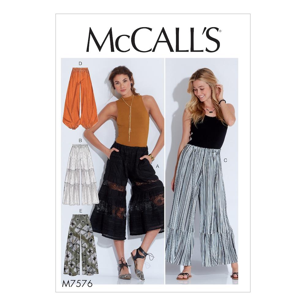 McCall's Pattern M7576 Y (XSM-SML-MED)