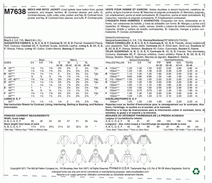 McCall's Pattern M7638 BOY (3-4 5-6 7-8)