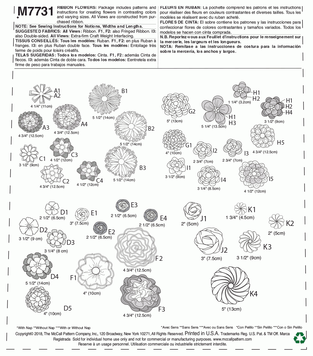 McCall's Pattern M7731 OSZ ()