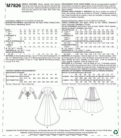 McCall's Pattern M7826 A5 (6-8-10-12-14)