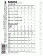 McCall's Pattern M8063 Y (XSM-SML-MED)