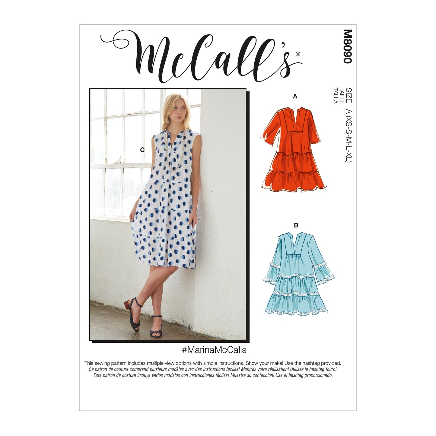 McCall's Pattern Misses’ Dress M8090 A