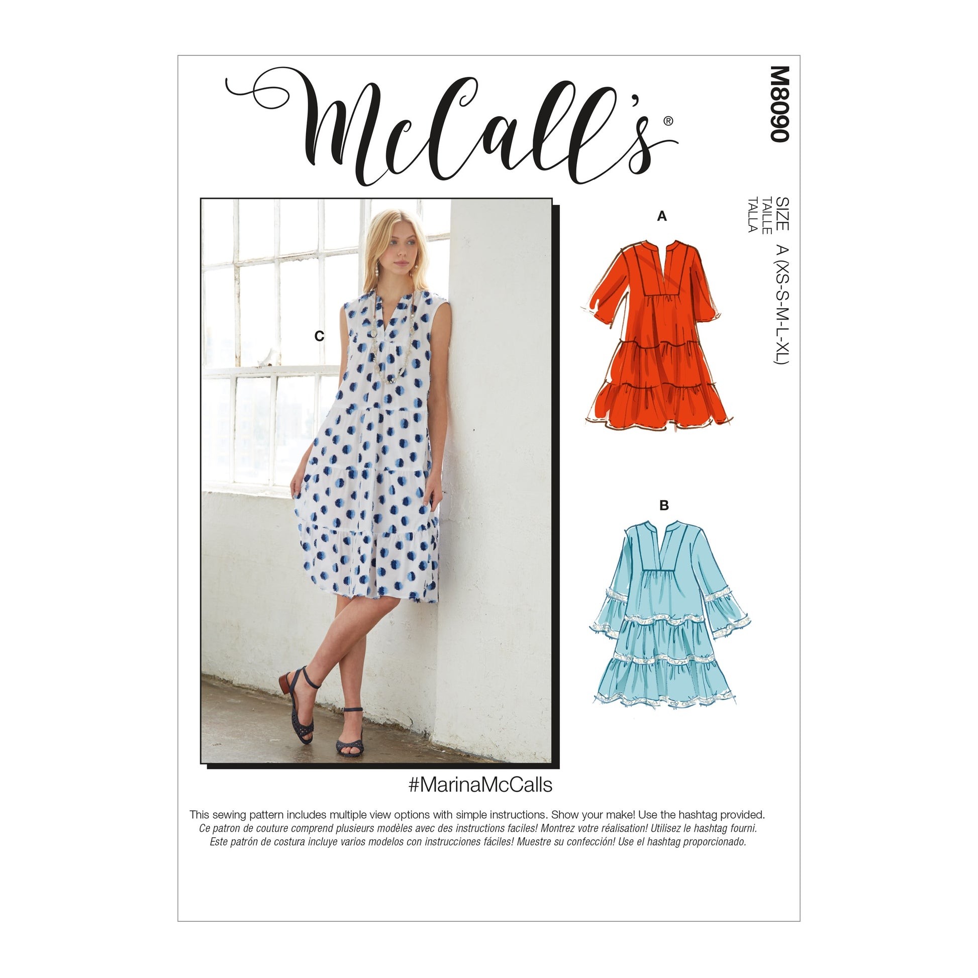 McCall's Pattern Misses’ Dress M8090 A