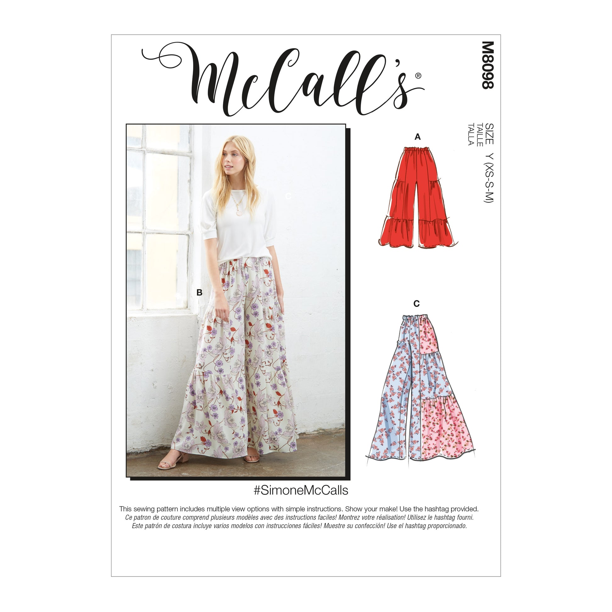 McCall's Pattern Misses' Pants M8098 (L-XL-XXL)