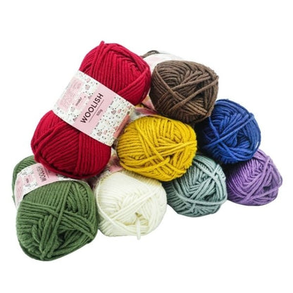 Makr Woolish Yarn, Chocolate- 100g Acrylic Wool Yarn
