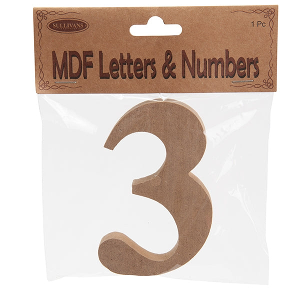 MDF Number 3- 10.5 x 1.5cm