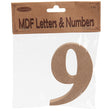 MDF Number 9- 10.5 x 1.5cm