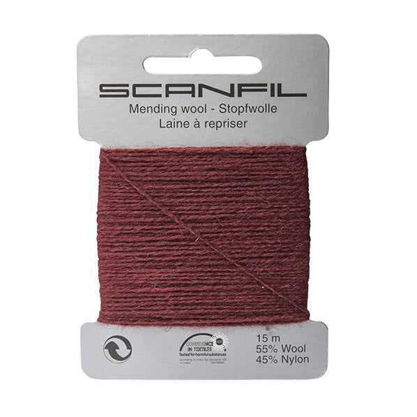 Scanfil Mending Wool, Burgundy