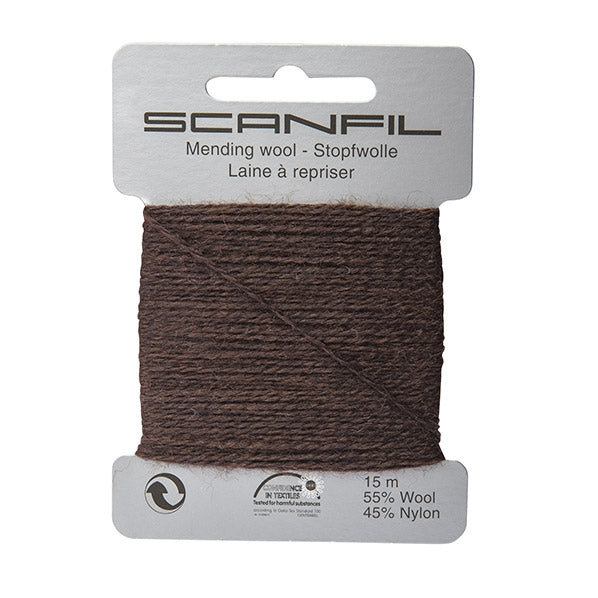 Scanfil Mending Wool, Chocolate