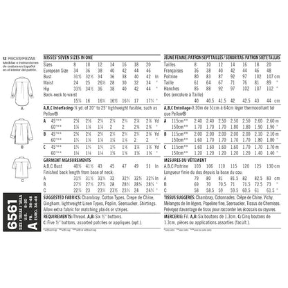 Newlook Pattern 6543 Misses' Easy Tops