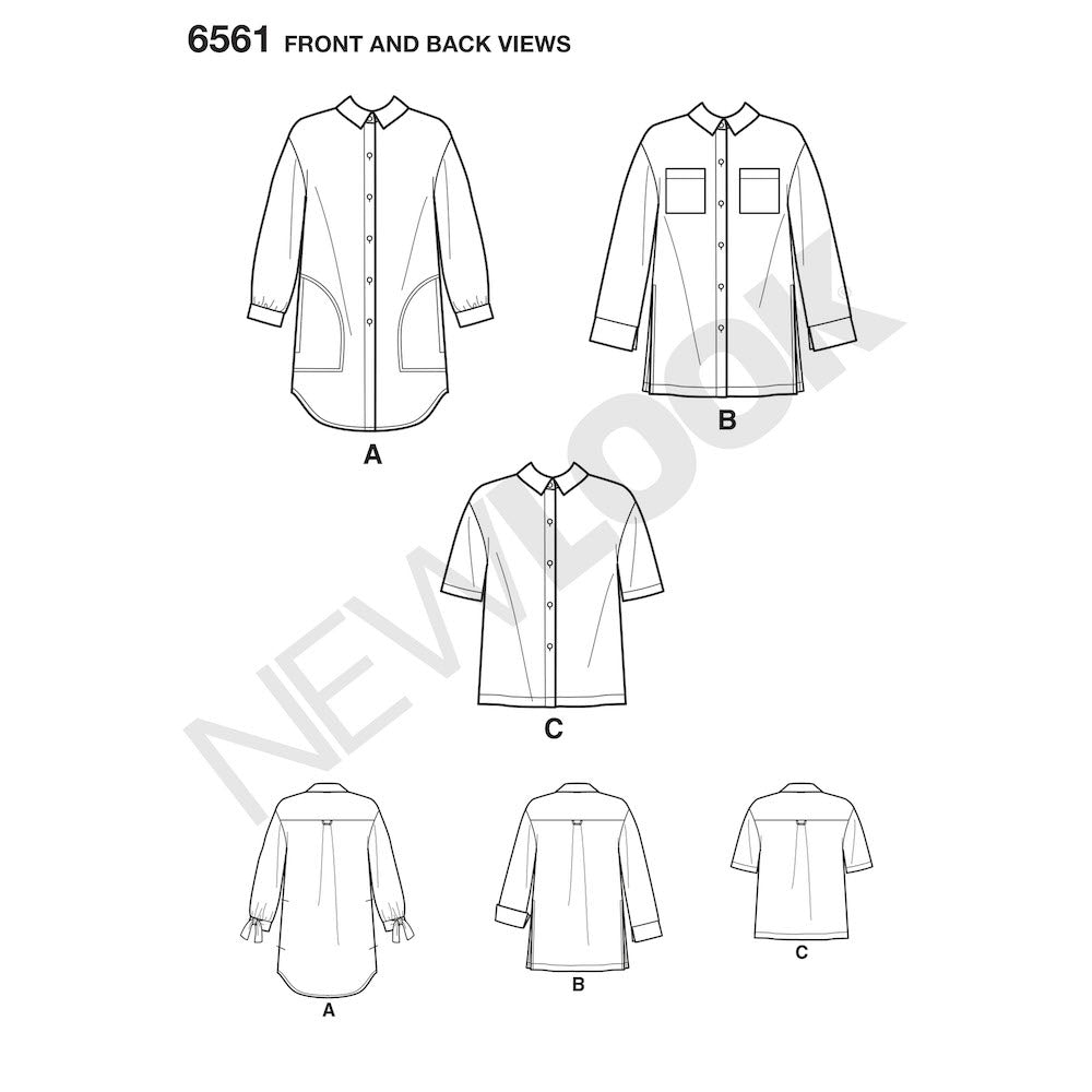 Newlook Pattern 6543 Misses' Easy Tops