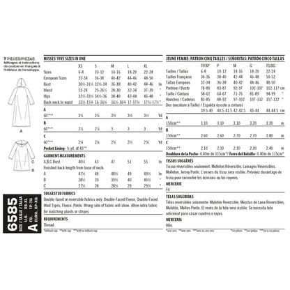 Newlook Pattern 6567 Misses Dresses