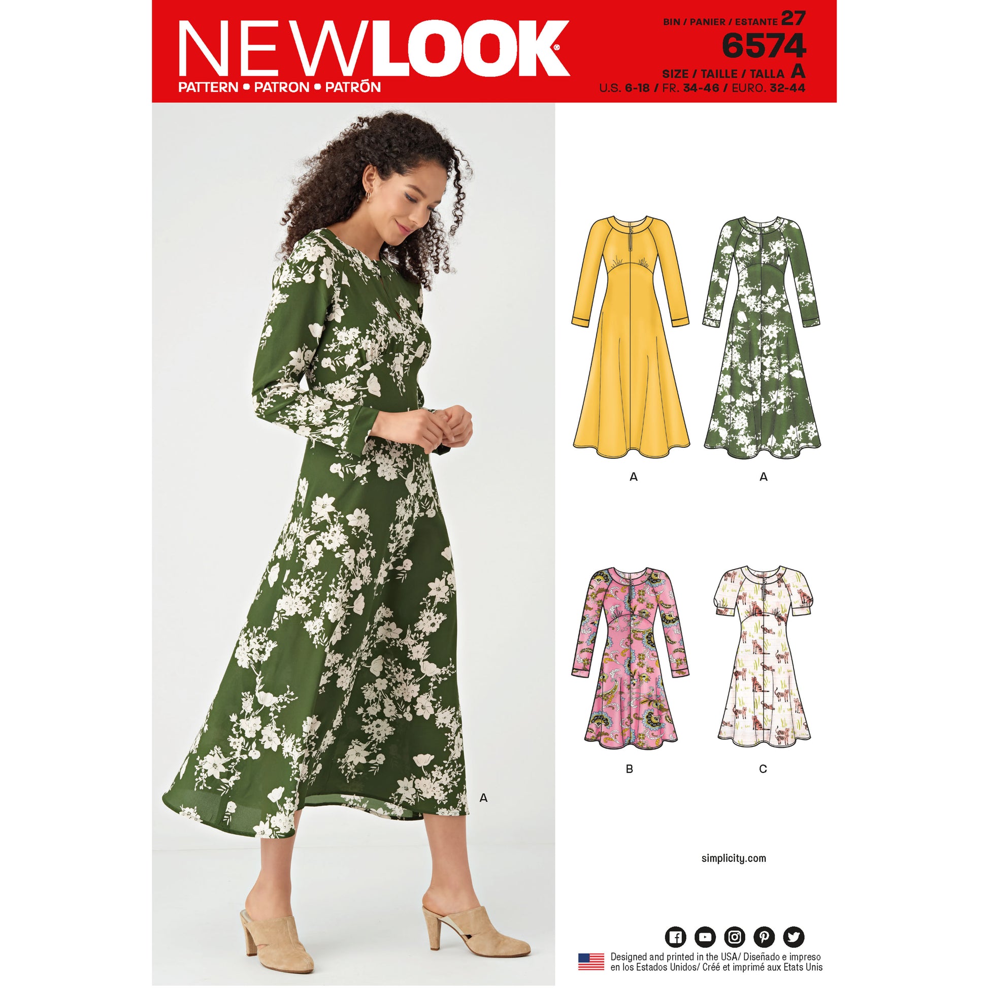 Newlook Pattern 6551 Misses' Gowns