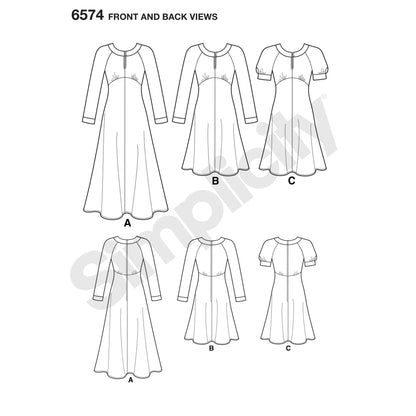 Newlook Pattern 6551 Misses' Gowns