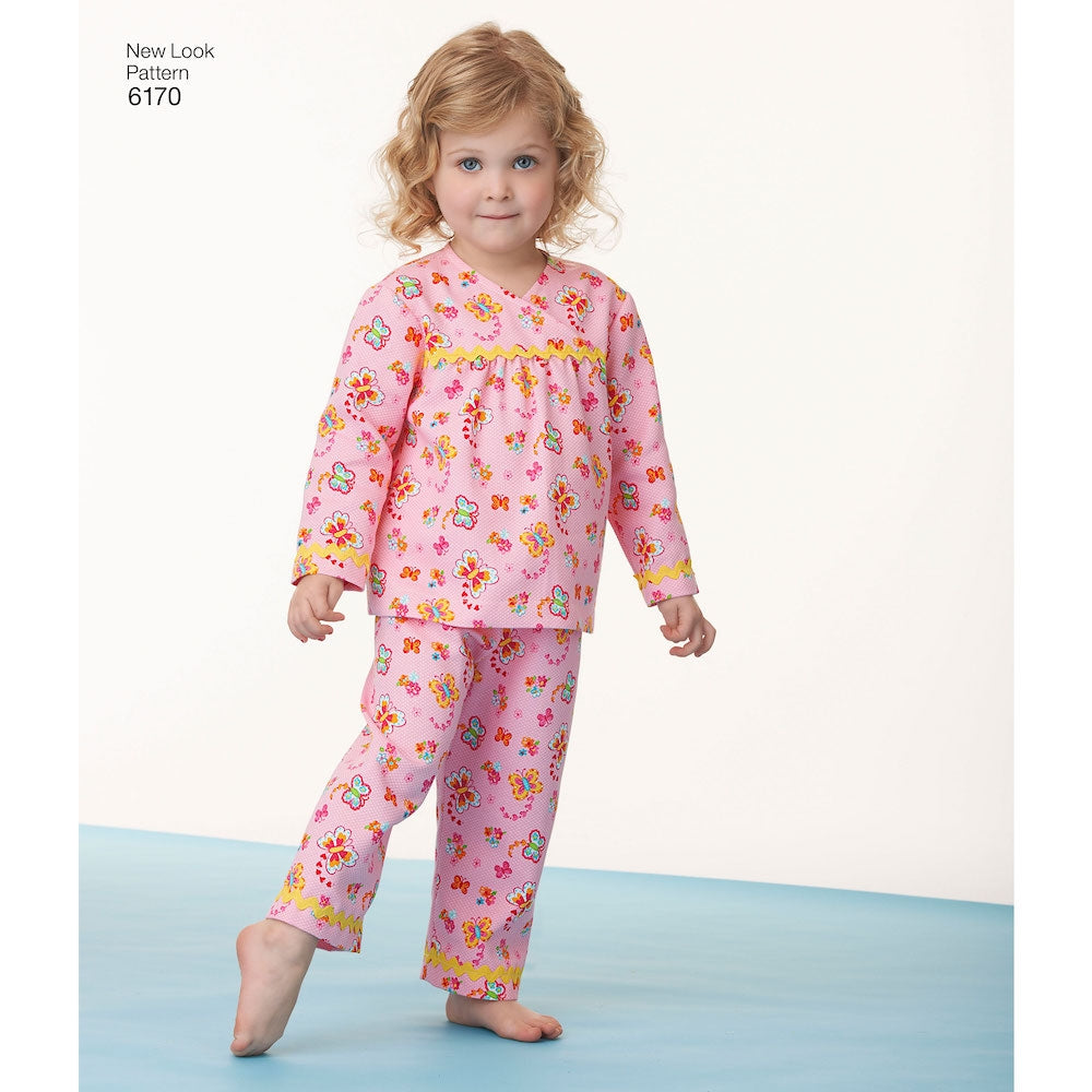 Newlook Pattern 6170 Toddlers' and Child's Pajamas