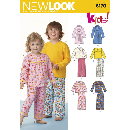 Newlook Pattern 6170 Toddlers' and Child's Pajamas