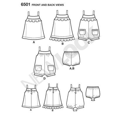 Newlook Pattern 6452 Misses' Tops with Bodice and Hemline Variations