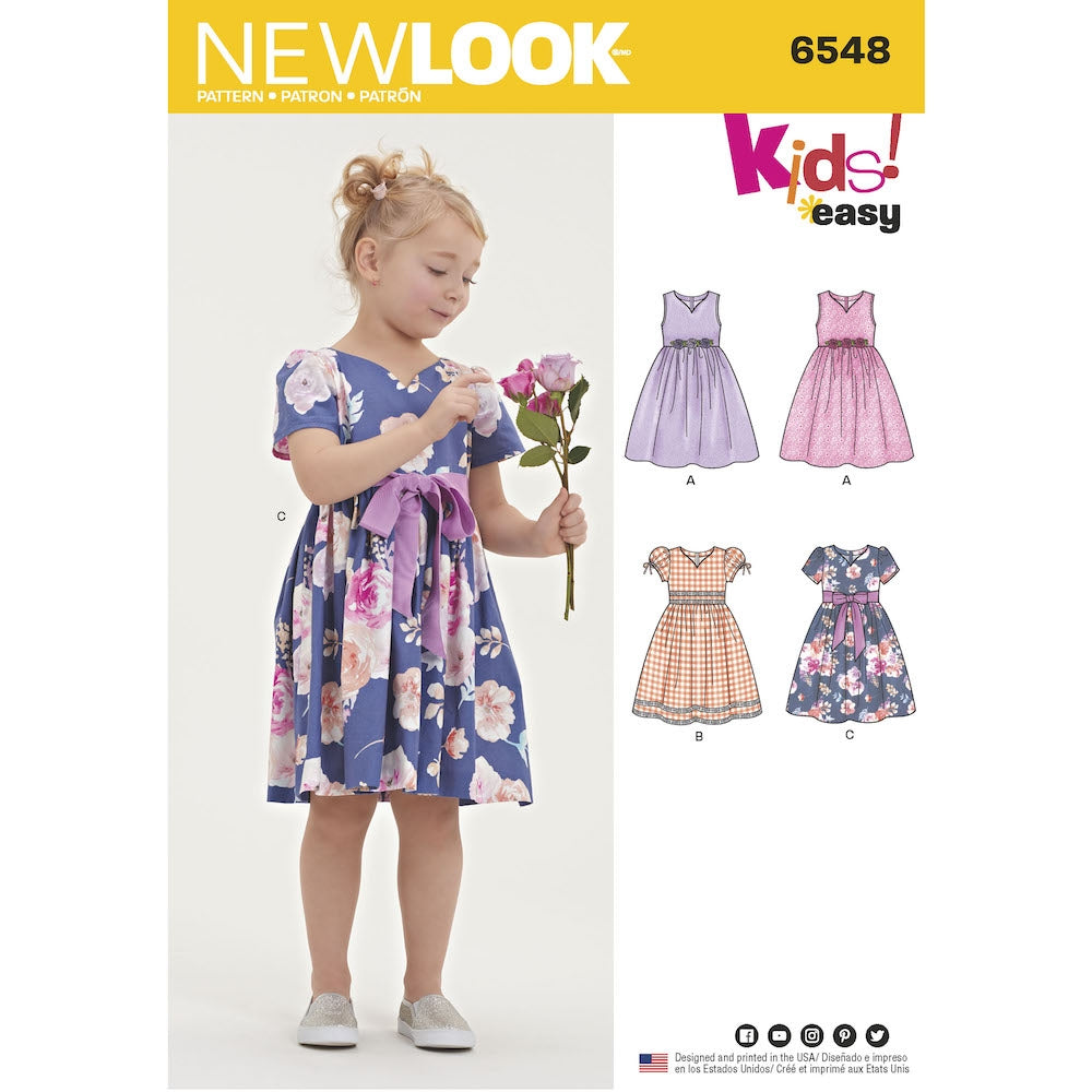 Newlook Pattern 6526 Women's Dress With Bodice Variations