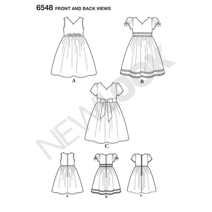 Newlook Pattern 6526 Women's Dress With Bodice Variations