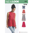 Newlook Pattern 6458 Misses' Easy Knit Separates