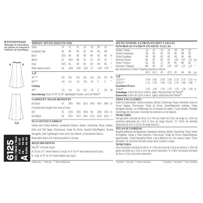 Newlook Pattern 6125 Misses' Dress