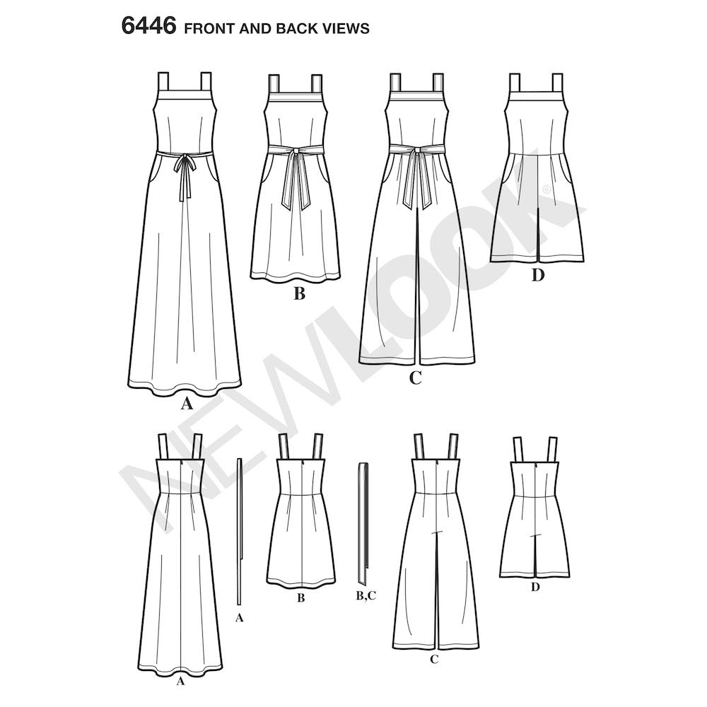 Newlook Pattern 6446 Misses' Jumpsuits and Dresses – Lincraft