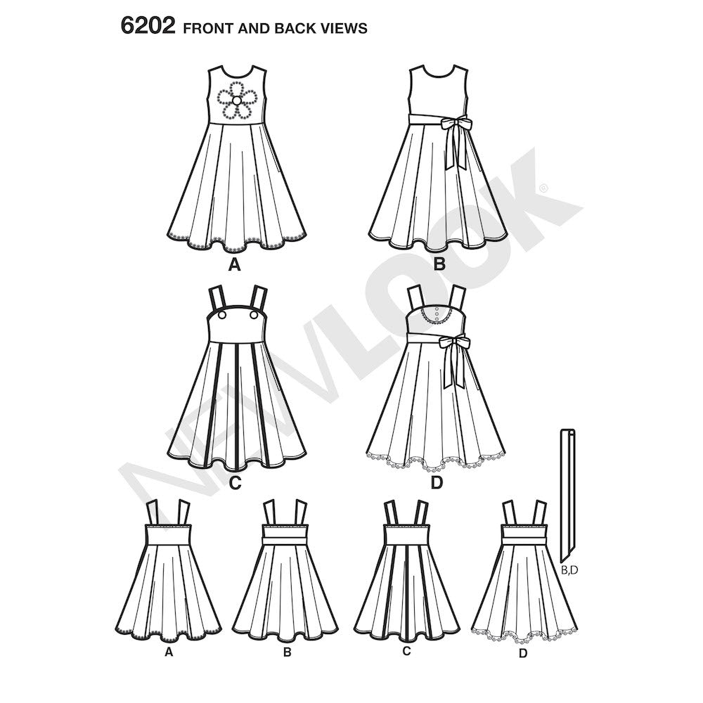 Newlook Pattern 6202 Child's Dress and Sash