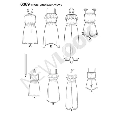 Newlook Pattern 6298 Misses' Knit Dress with Neckline & Length Variations 
