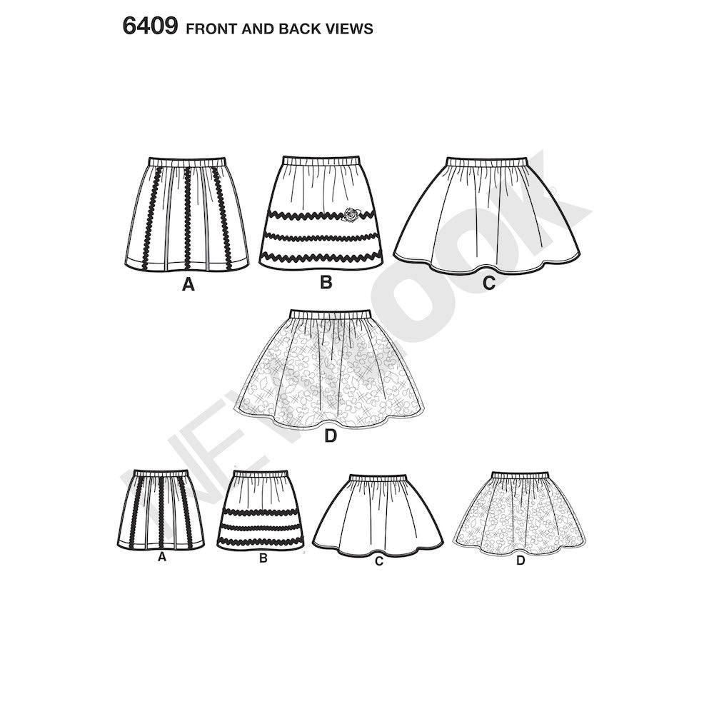 Newlook Pattern 6344 Misses' Tops in Two Lengths