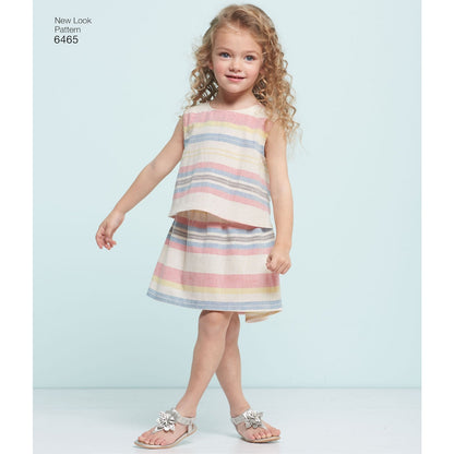 Newlook Pattern 6444 Girl's Dress and Jumpsuit in Two Lengths