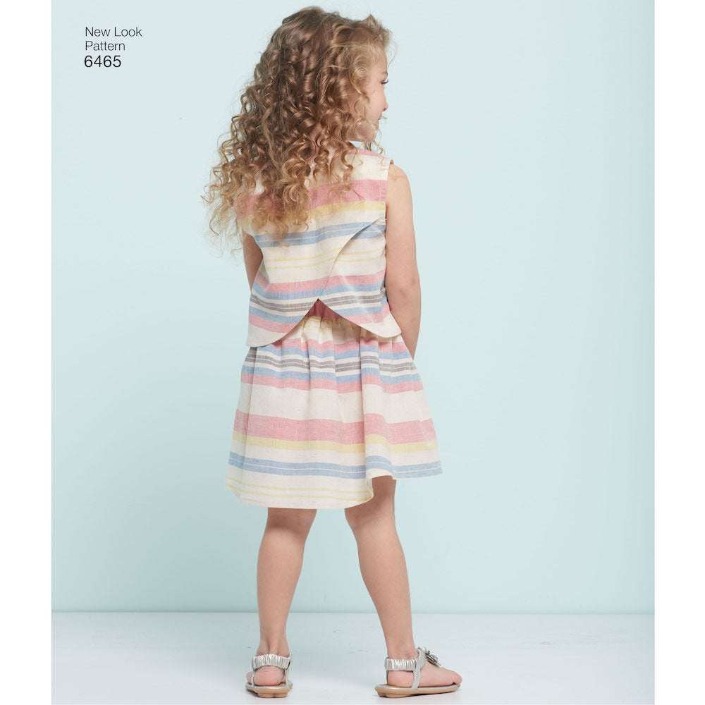 Newlook Pattern 6441 Toddlers' Easy Dresses, Top and Cropped Pants