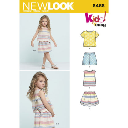 Newlook Pattern 6444 Girl's Dress and Jumpsuit in Two Lengths