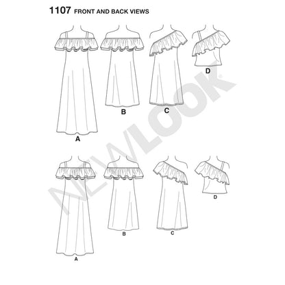 Newlook Pattern 6456 Misses' Easy Wrap Skirts in Four Lengths