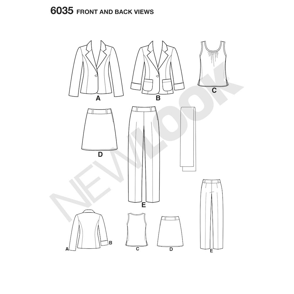 Newlook Pattern 6035 Misses' Separates