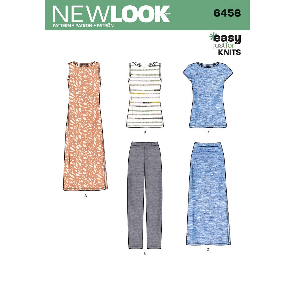 Newlook Pattern 6438 Misses' Easy Pants, Kimono, and Top